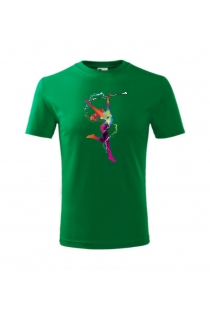 Koszulka dziecięca z tancerką, zielona
